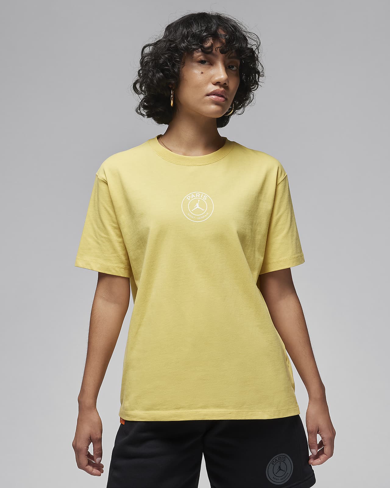 Fotbolls-t-shirt med tryck Paris Saint-Germain Jordan för kvinnor