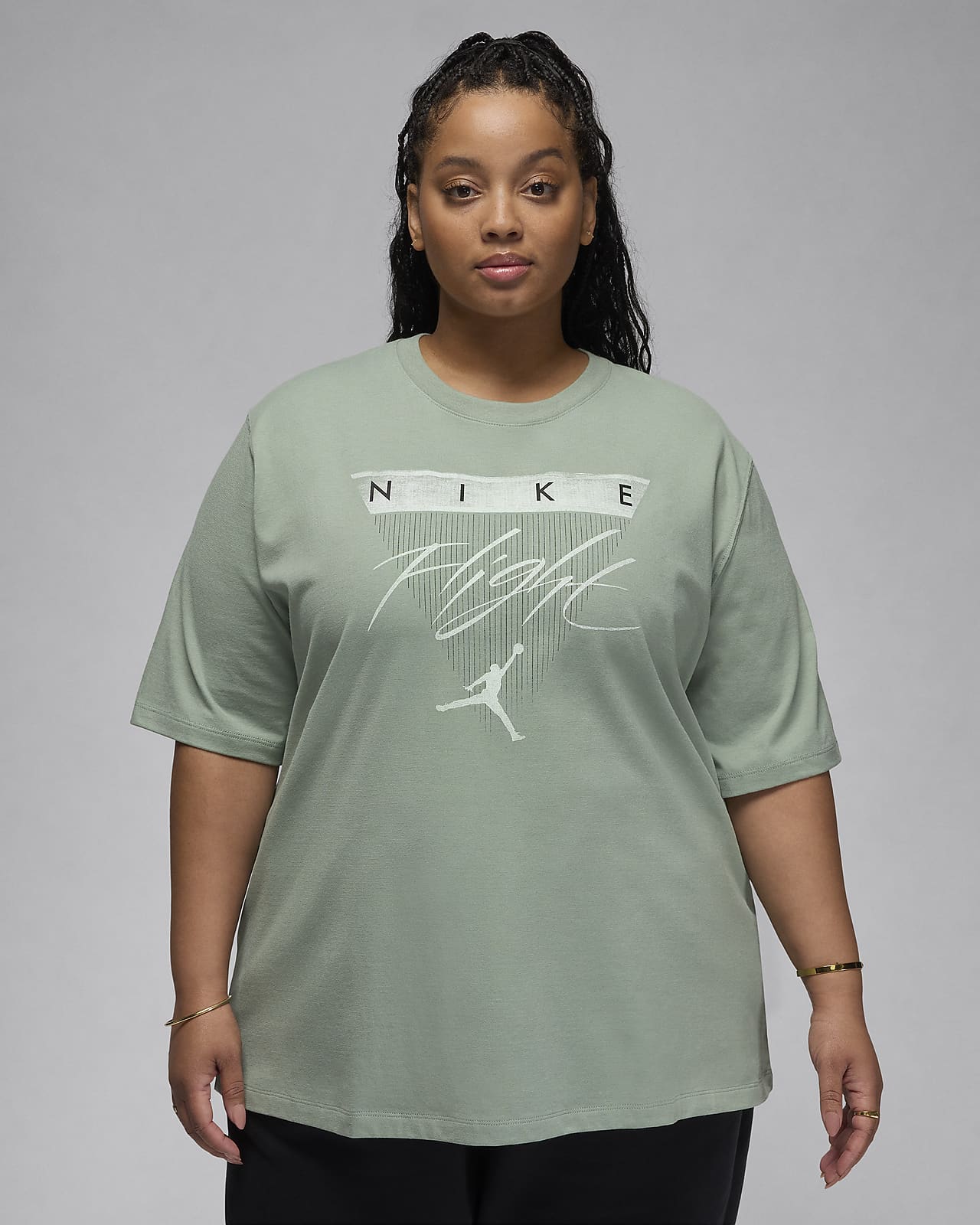 Γυναικείο T-Shirt με σχέδιο Jordan Flight Heritage (μεγάλα μεγέθη)