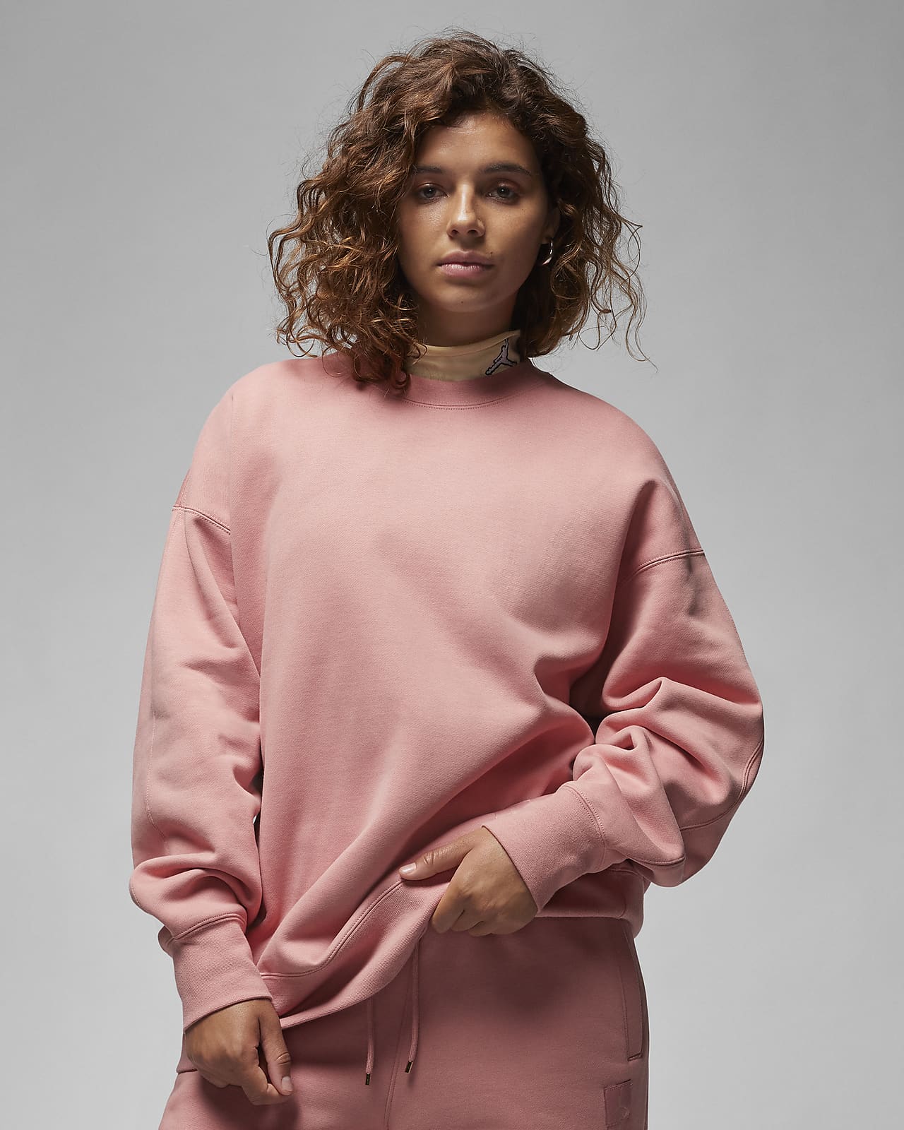 Jordan Flight Fleece sweatshirt met ronde hals voor dames