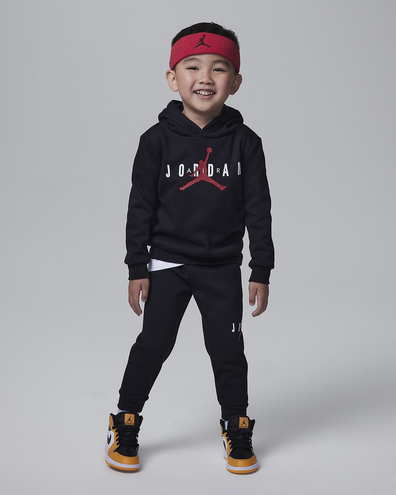 Tvådelat set Jordan Sustainable med huvtröja i pullover-stil för små barn