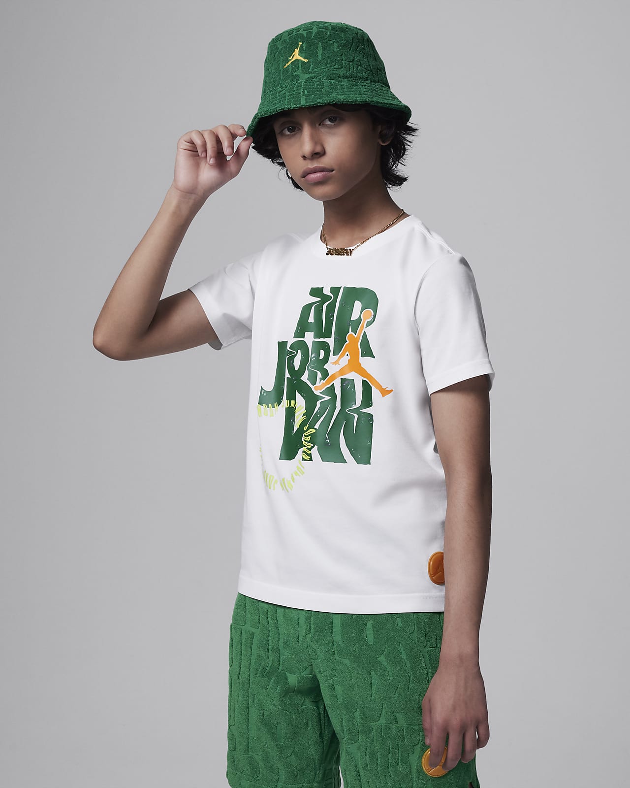 T-shirt con grafica Jordan Fuel Up, Cool Down – Ragazzo/a