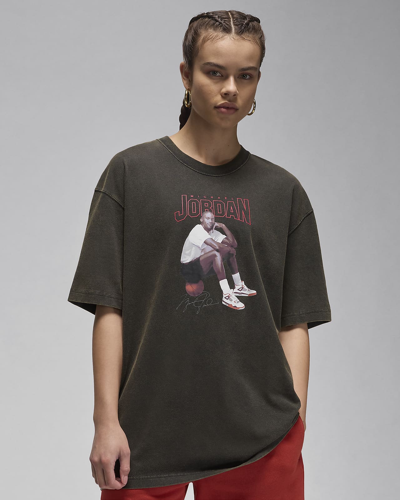 T-shirt à motif oversize Jordan pour femme