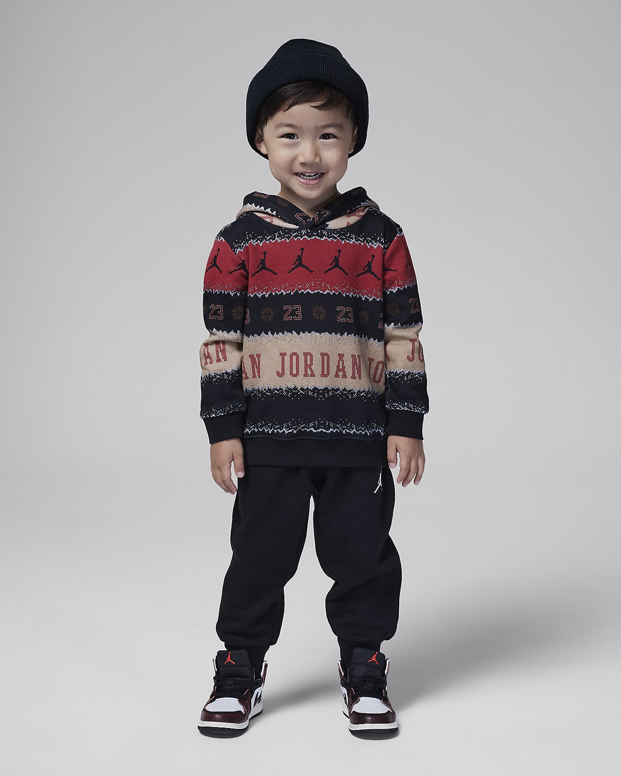 Jordan MJ Holiday Pullover Set Toddler 2-Piece Hoodie Set