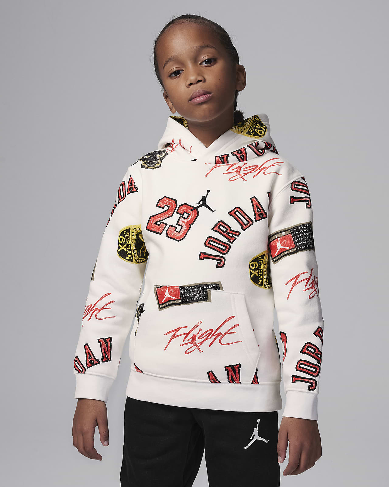 Jordan MJ Essentials Little Kids' Printed Pullover Hoodie