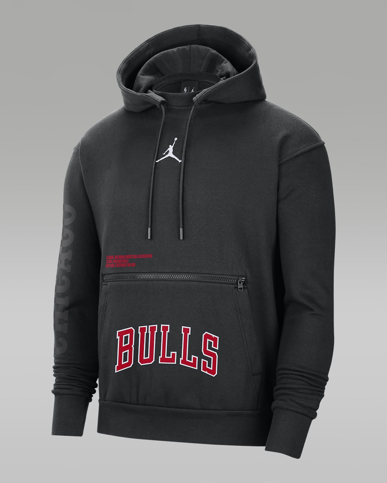 Chicago Bulls Courtside Statement Edition Men's Jordan NBA Fleece Pullover Hoodie