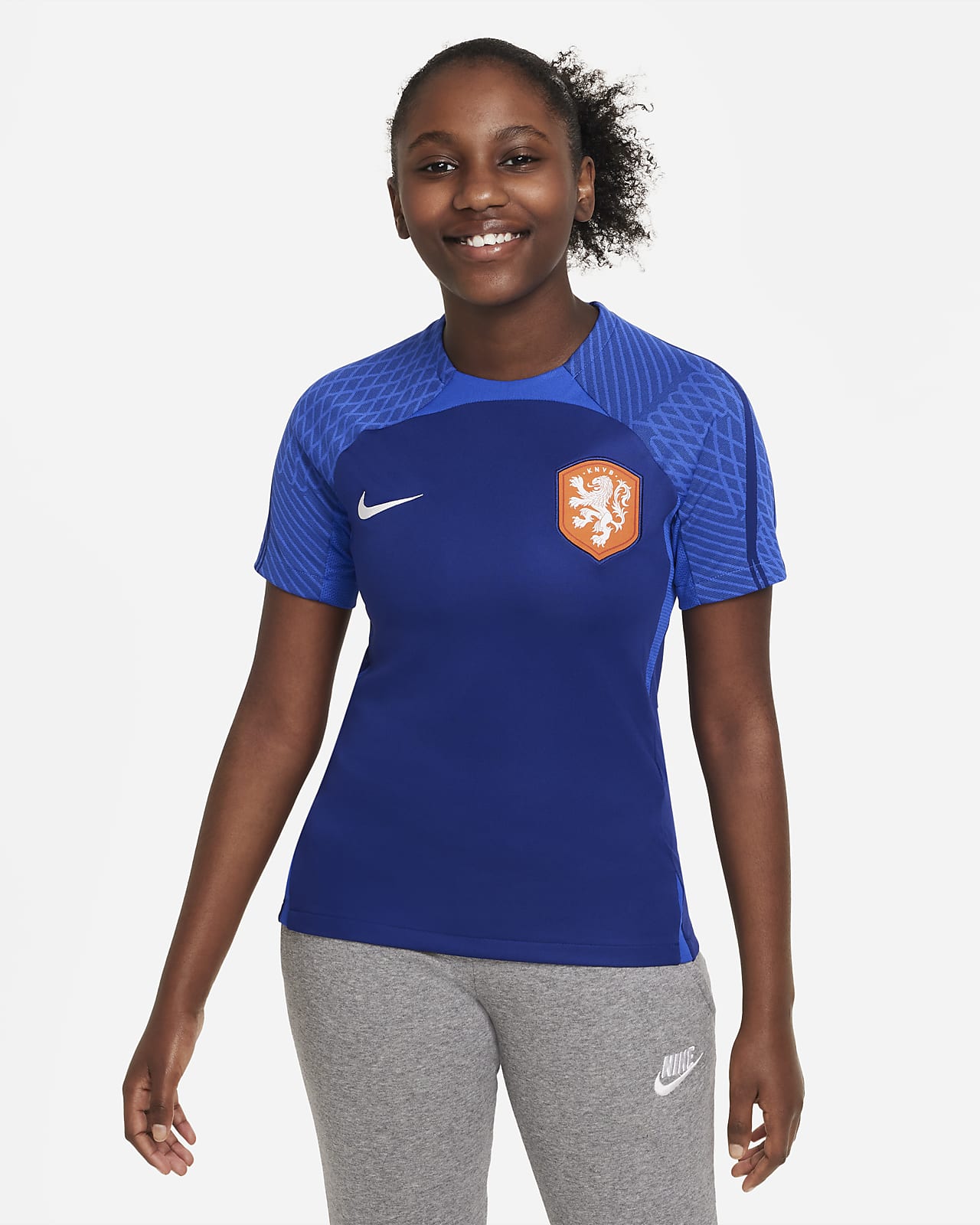 Koszulka piłkarska z krótkim rękawem dla dużych dzieci Nike Dri-FIT Holandia Strike