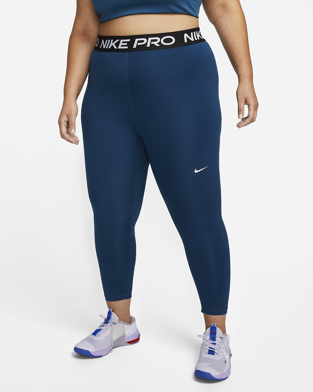 Leggings cropped de tiro medio para mujer (talla grande) Nike Pro