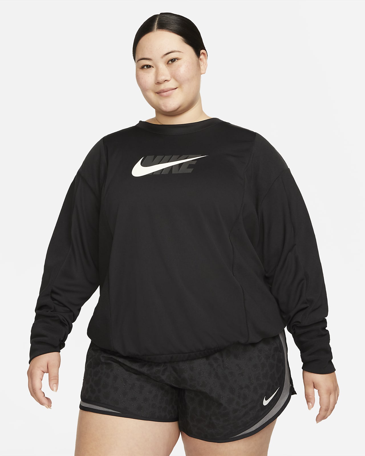 Женская беговая толстовка Nike Dri-FIT Icon Clash (большие размеры)