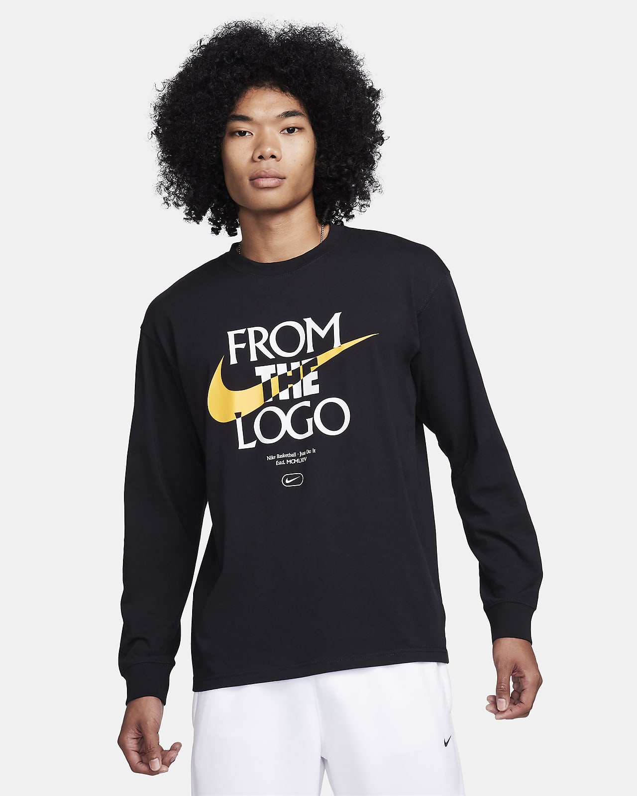 T-shirt da basket a manica lunga Nike Max90 – Uomo