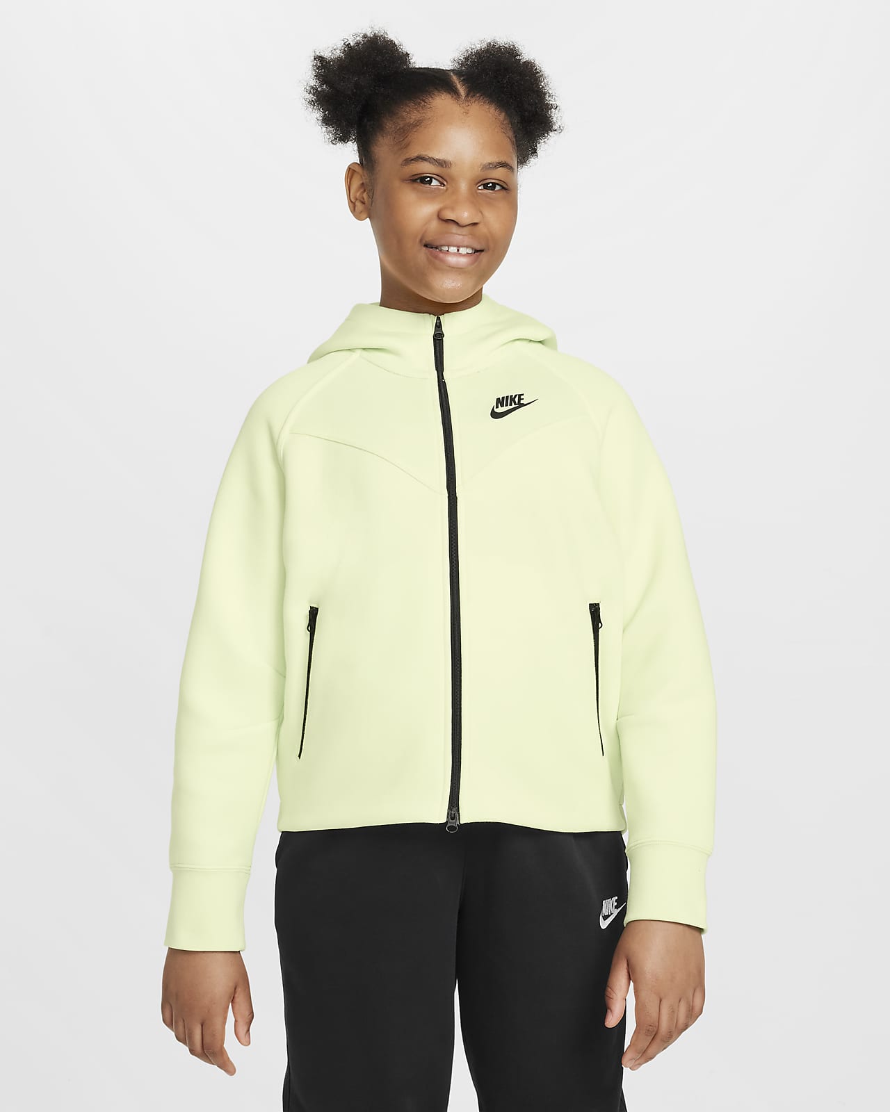Nike Sportswear Tech Fleece Big Kids' (Girls') Full-Zip Hoodie (Extended Size)