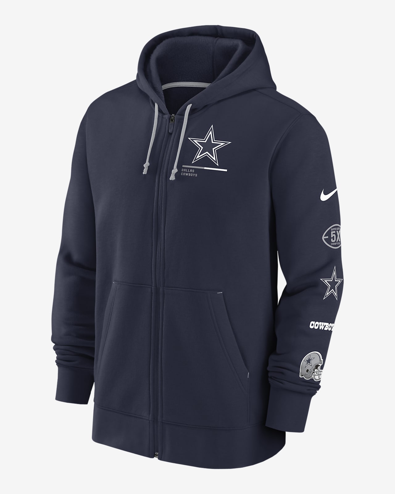 Nike Team Surrey (NFL Dallas Cowboys) Men's Full-Zip Hoodie