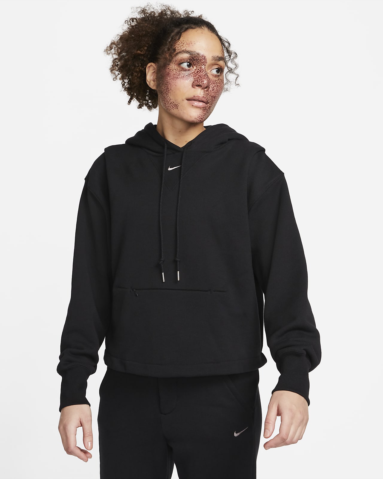 Γυναικεία μπλούζα με κουκούλα από ύφασμα French Terry σε φαρδιά γραμμή Nike Sportswear Modern Fleece