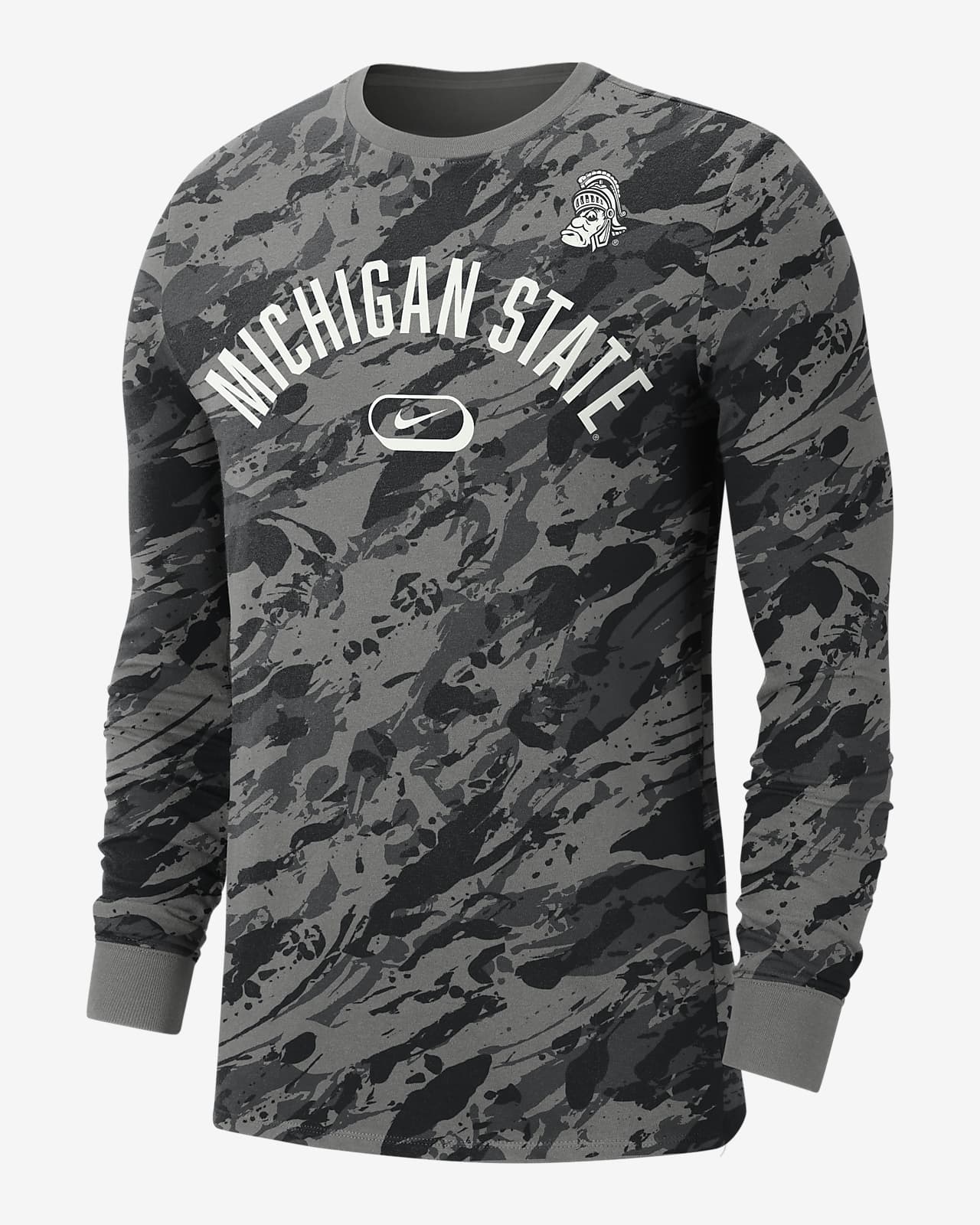 Michigan State Men's Nike College Crew-Neck Long-Sleeve T-Shirt