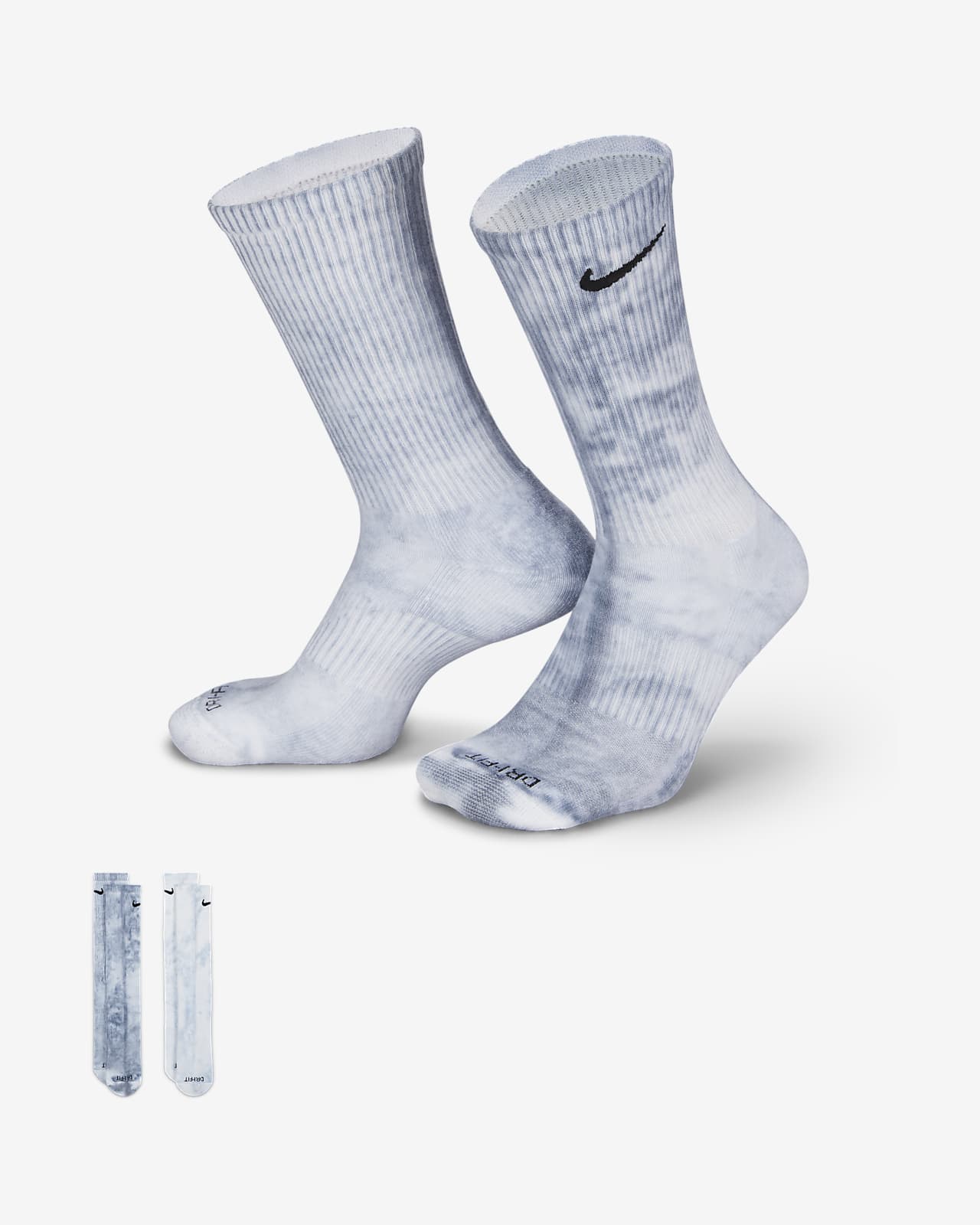 Calcetas tie-dye acolchadas Nike Everyday Plus (2 pares)