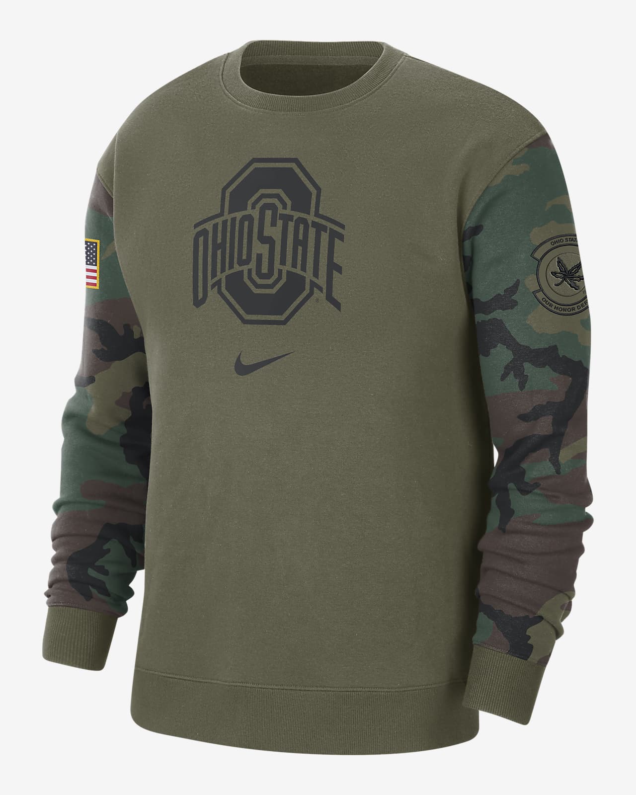 Ohio State Club Fleece Men's Nike College Crew-Neck Sweatshirt