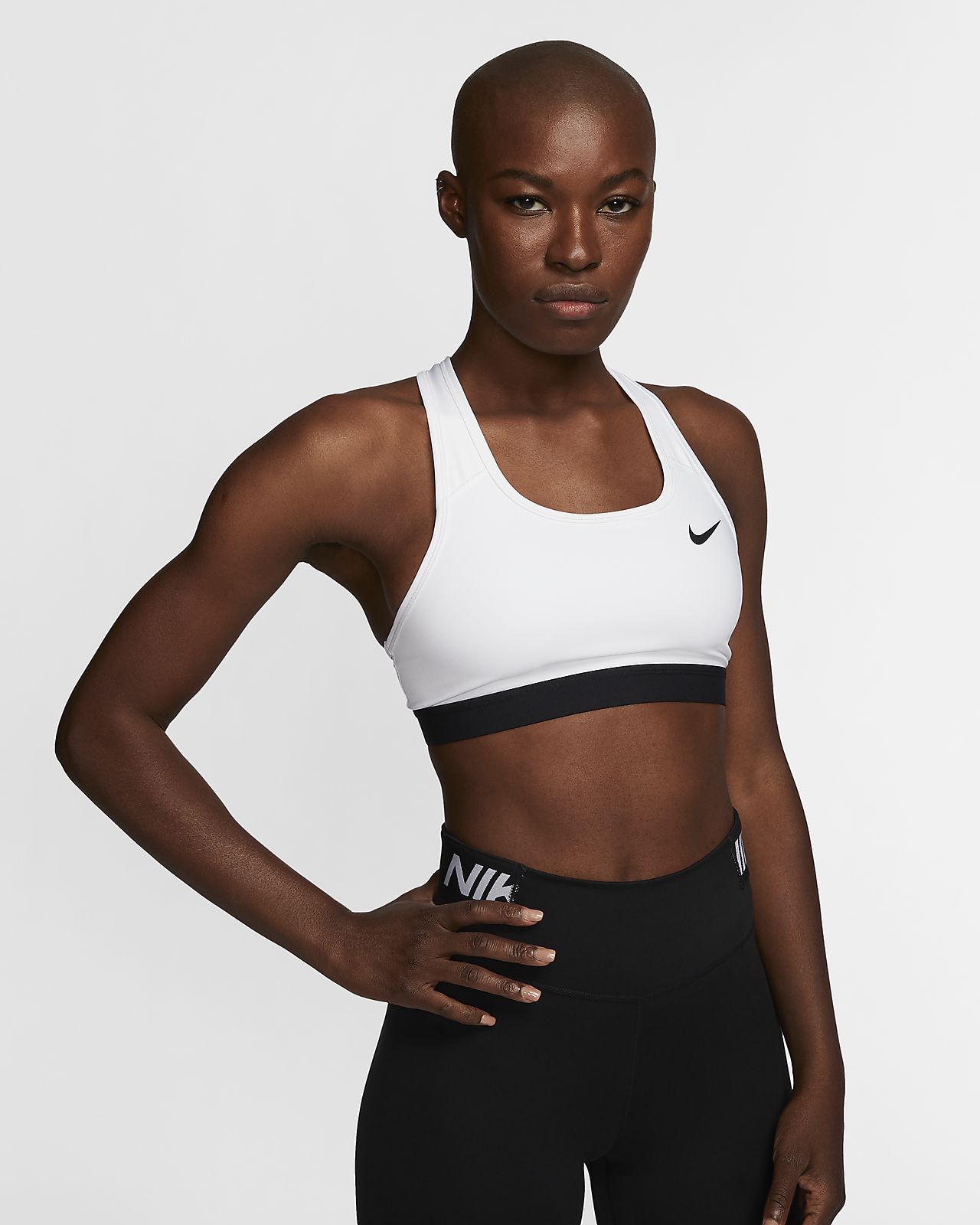 nike swoosh women's medium support sports bra