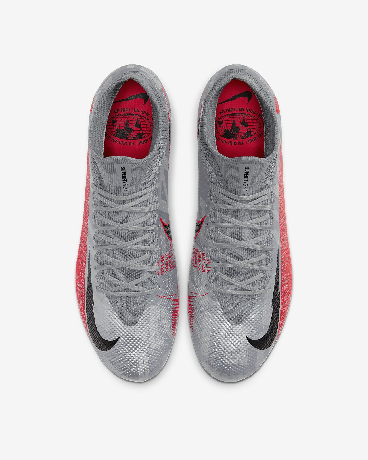 Nike Superfly 6 Pro FG Wolf Soccer Cleat Gray Crimson