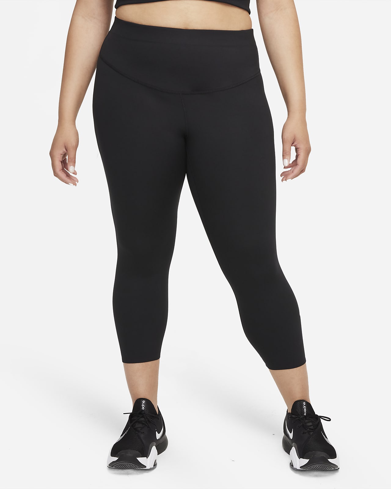 Leggings cropped de tiro medio para mujer (talla grande) Nike One Luxe