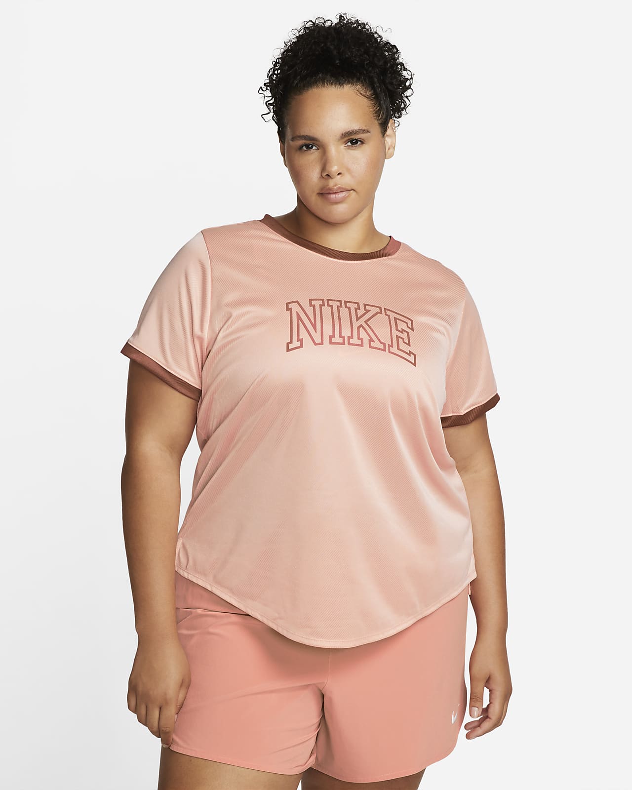 Nike Dri-FIT Swoosh Camiseta de running de manga corta (Talla grande) - Mujer