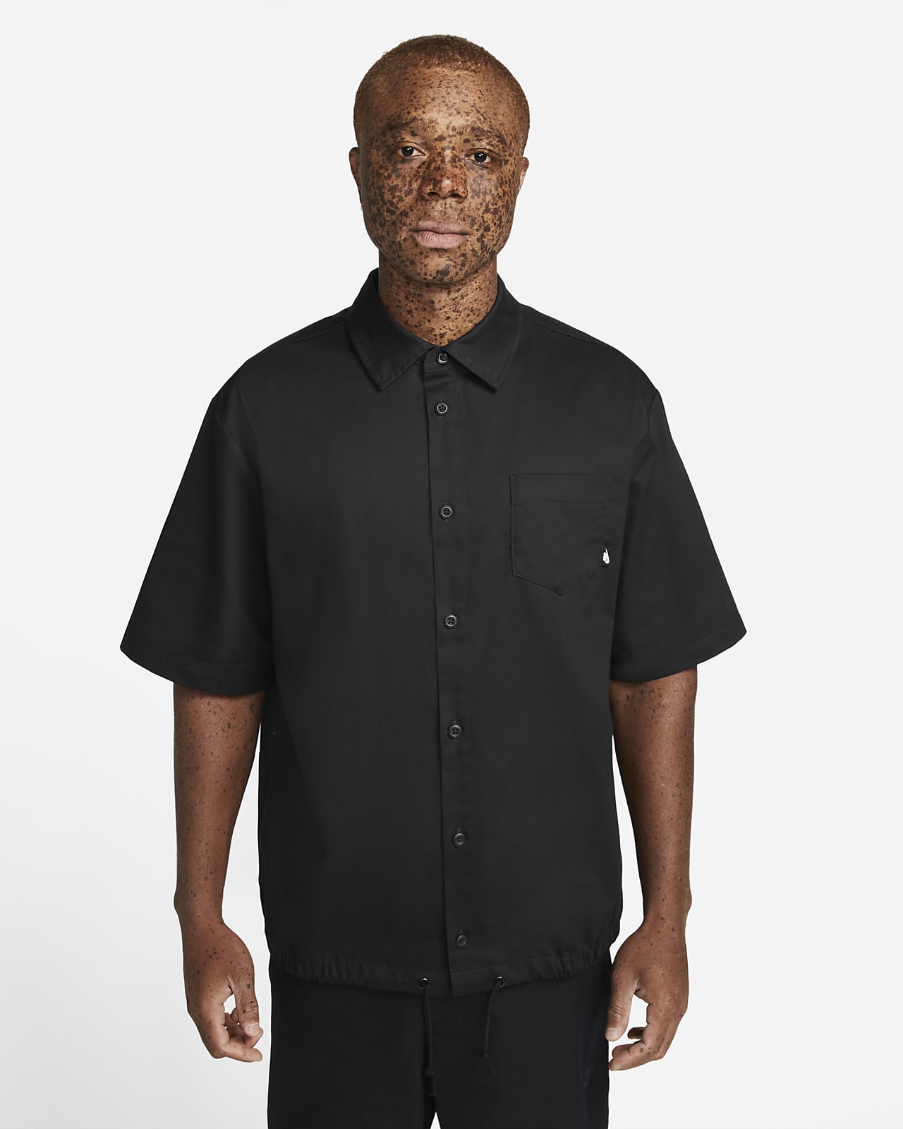 Ανδρική κοντομάνικη μπλούζα με κουμπιά σε όλο το μήκος Nike Club
