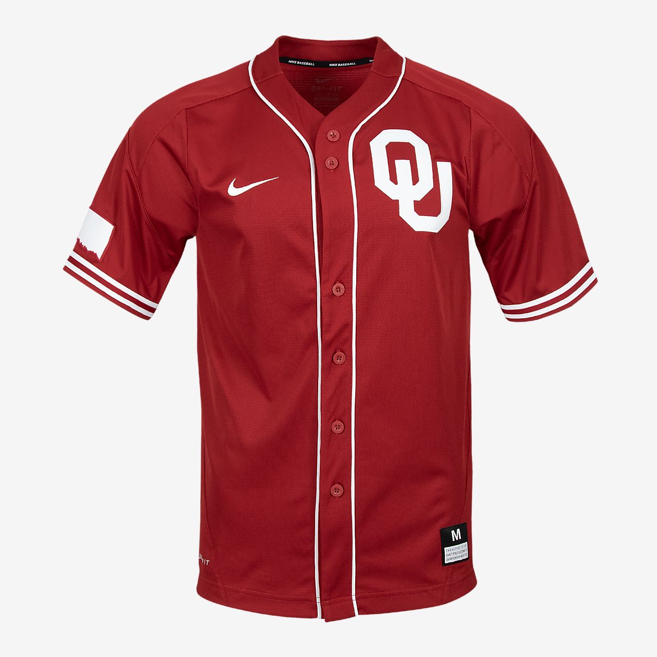 Nike College Dri-FIT Vapor Elite (Oklahoma) Men’s Full-Button Baseball Jersey. Nike.com