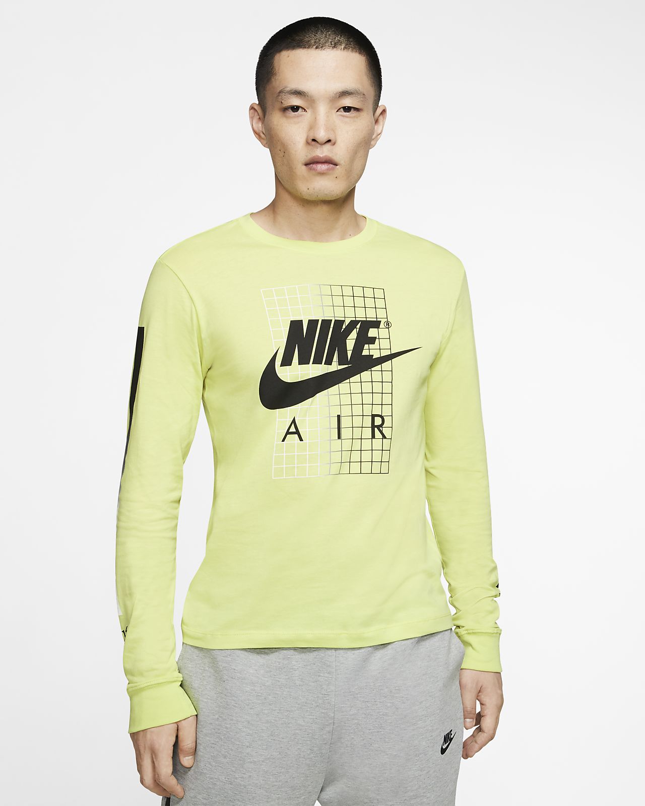yellow long sleeve nike shirt
