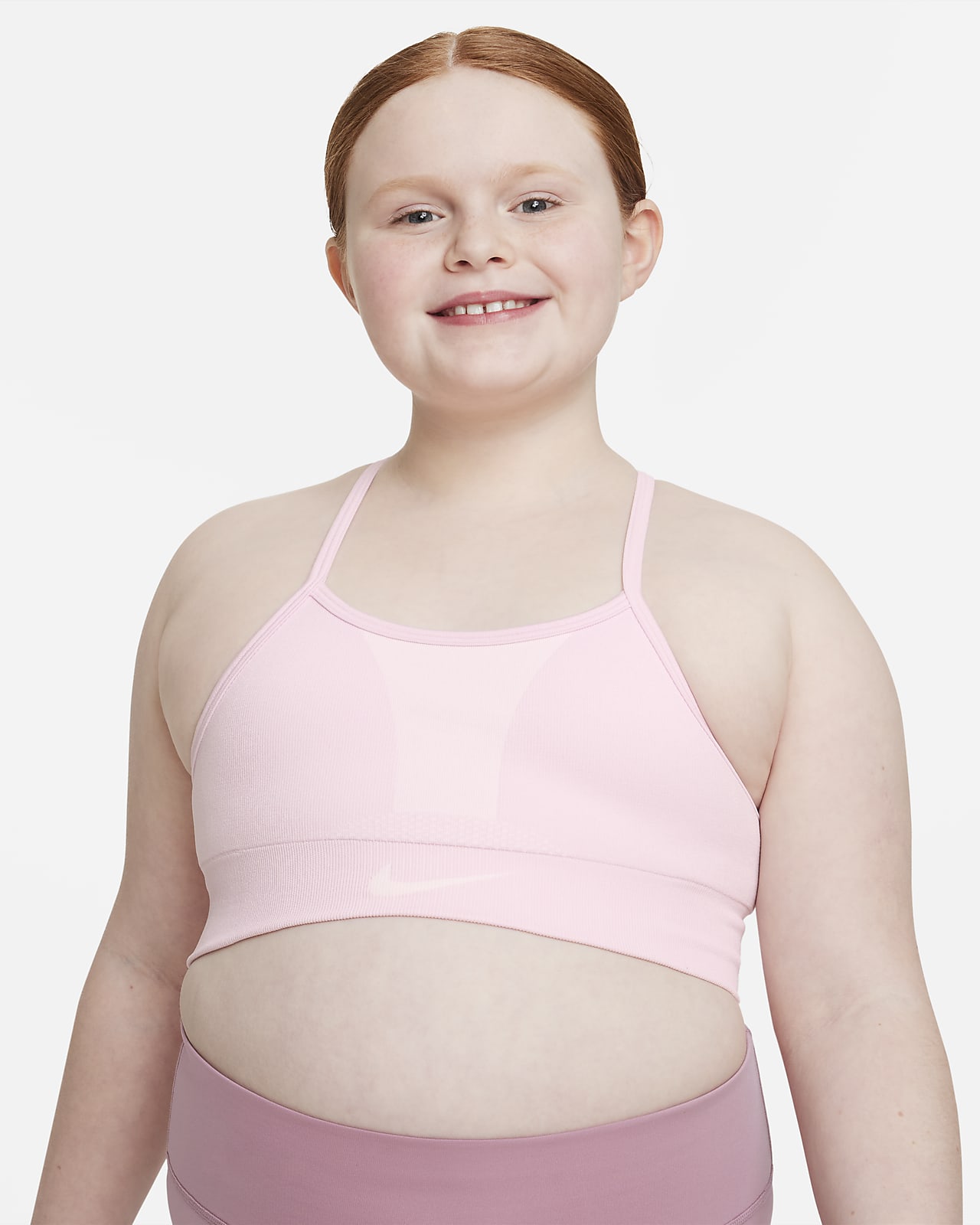 Nike Dri-FIT Indy Big Kids' (Girls') Sports Bra (Extended Size)