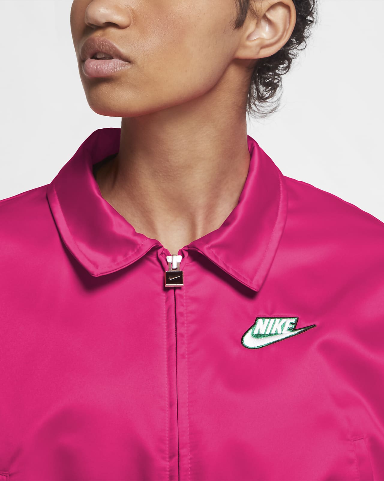 nike tribute jacket black and pink