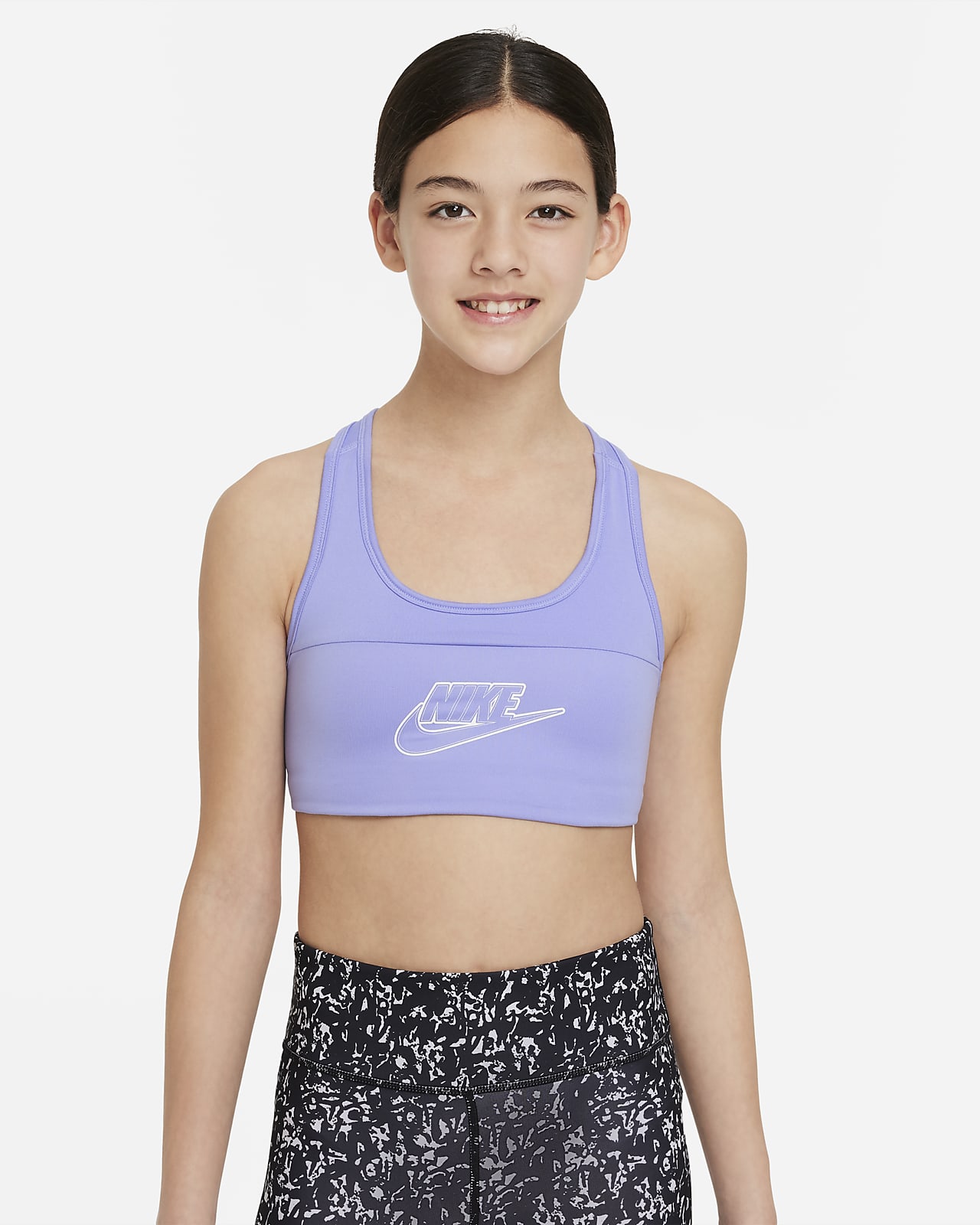 Nike Dri-FIT Swoosh sports-BH til store barn (jente)
