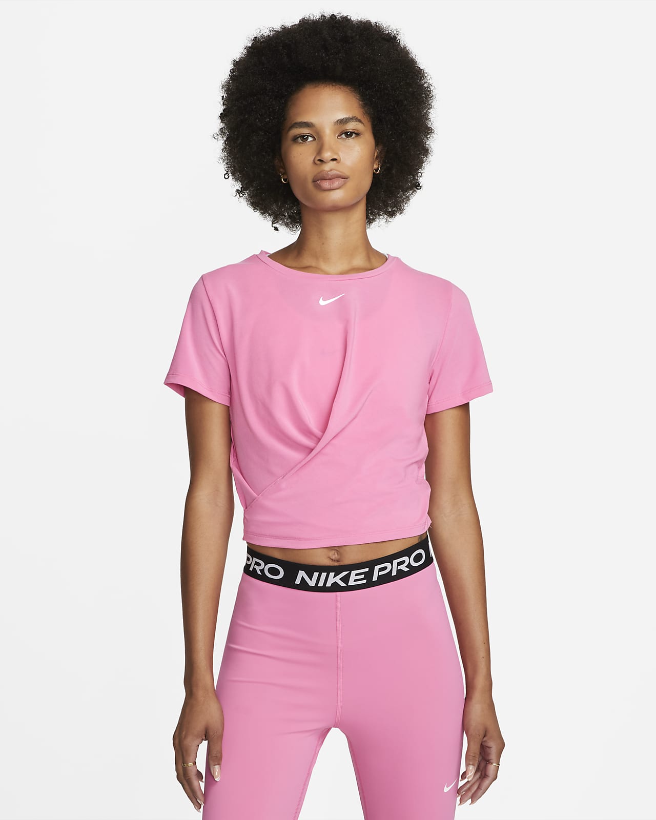 Nike Dri-FIT One Luxe Women's Twist Cropped Short-Sleeve Top