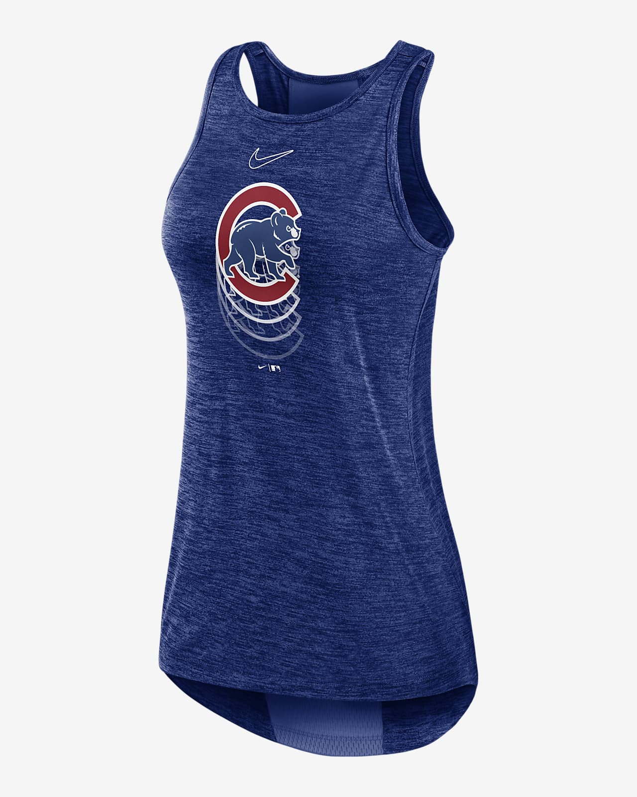 Camiseta de tirantes para mujer Nike Dri-FIT Logo Fade (MLB Chicago Cubs)