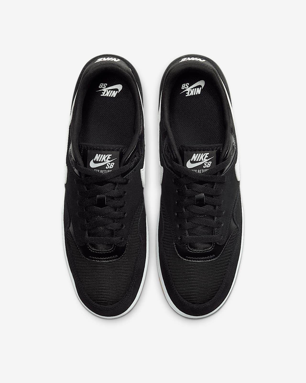 nike skate shoes black and white