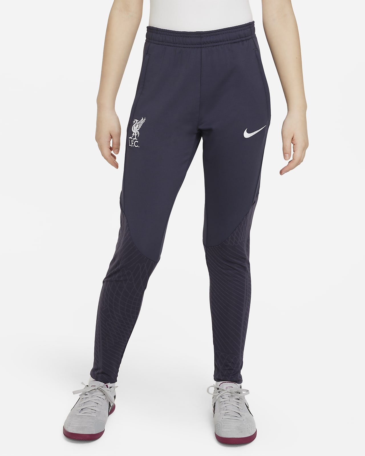Pantaloni da calcio in maglia Nike Dri-FIT Liverpool FC Strike da ragazzi – Terza