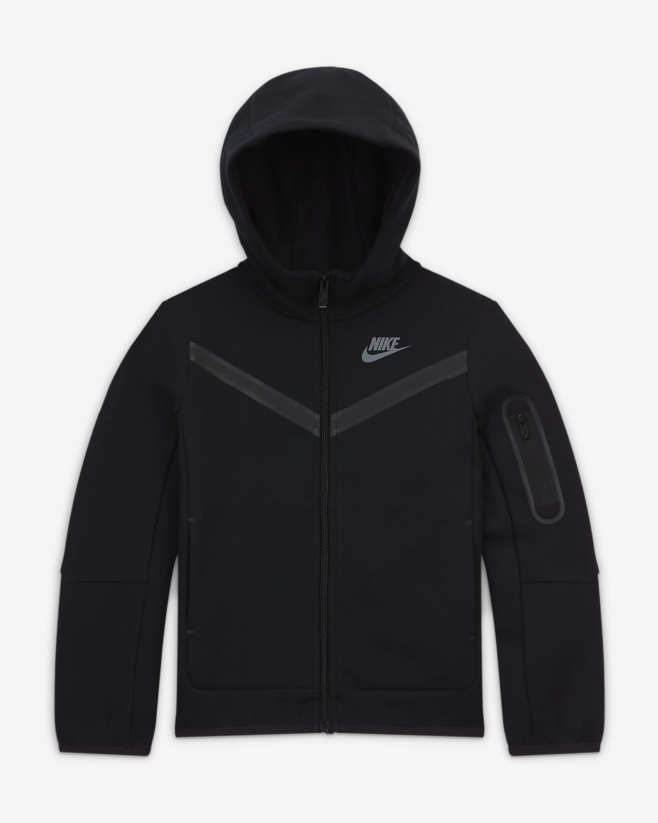 Nike Sportswear Tech Fleece Younger Kids' Full-Zip Hoodie. Nike HU