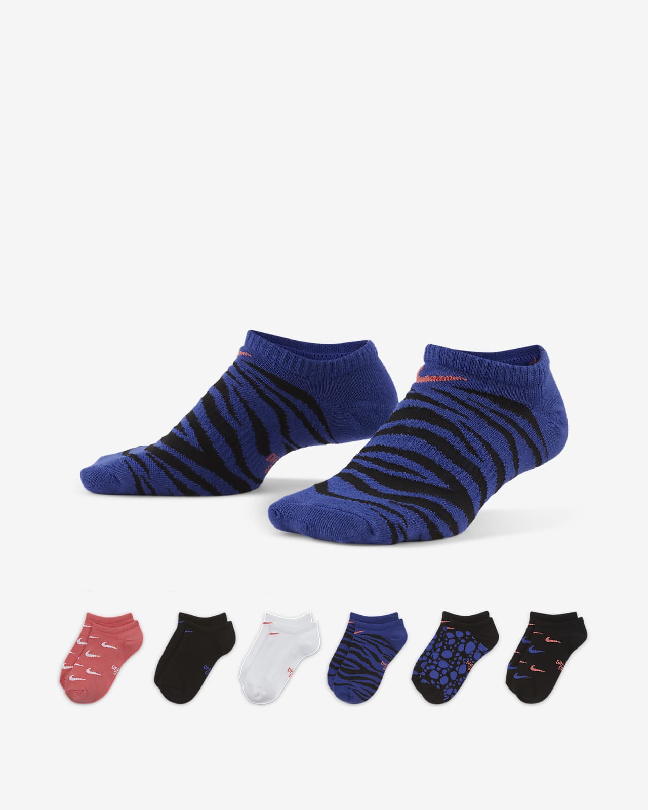 Nike Everyday Big Kids' Lightweight No-Show Socks (6 Pairs)