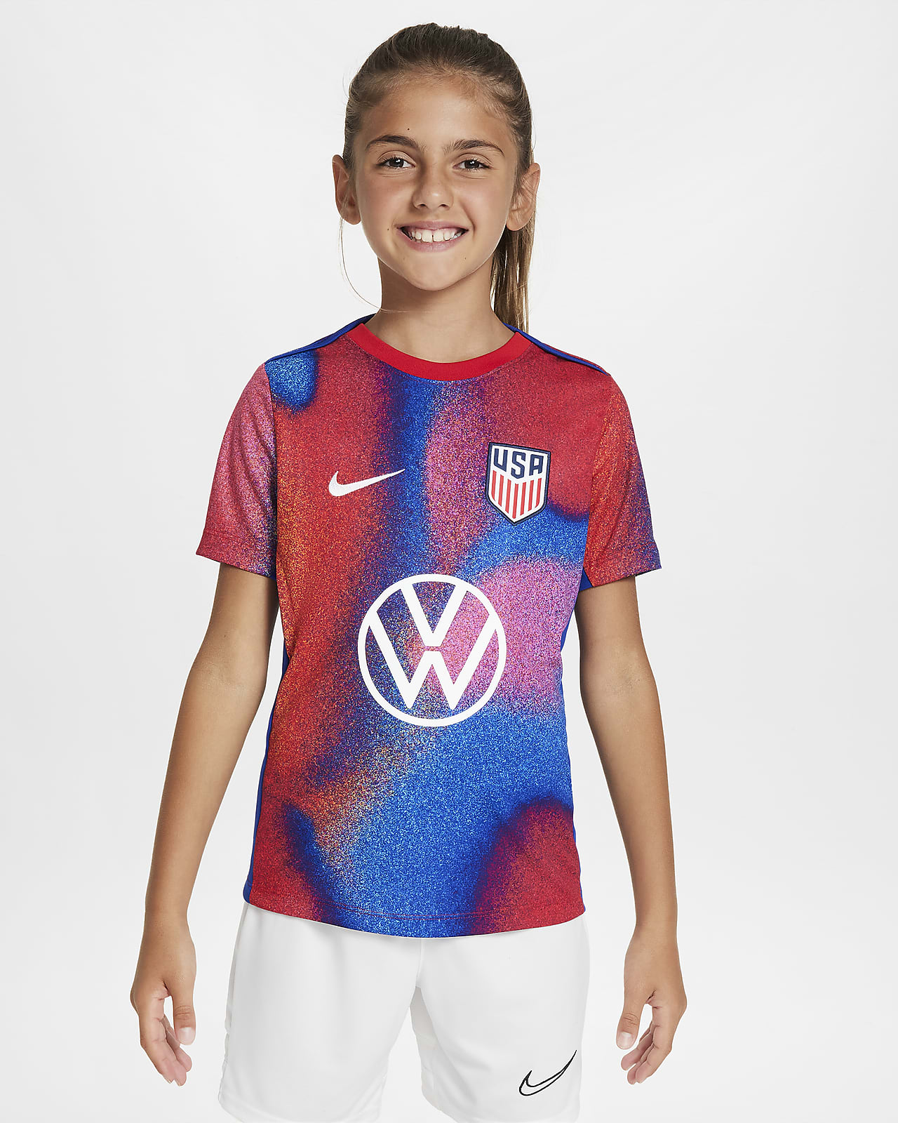 USMNT Academy Pro Big Kids' Nike Dri-FIT Soccer Pre-Match Short-Sleeve Top