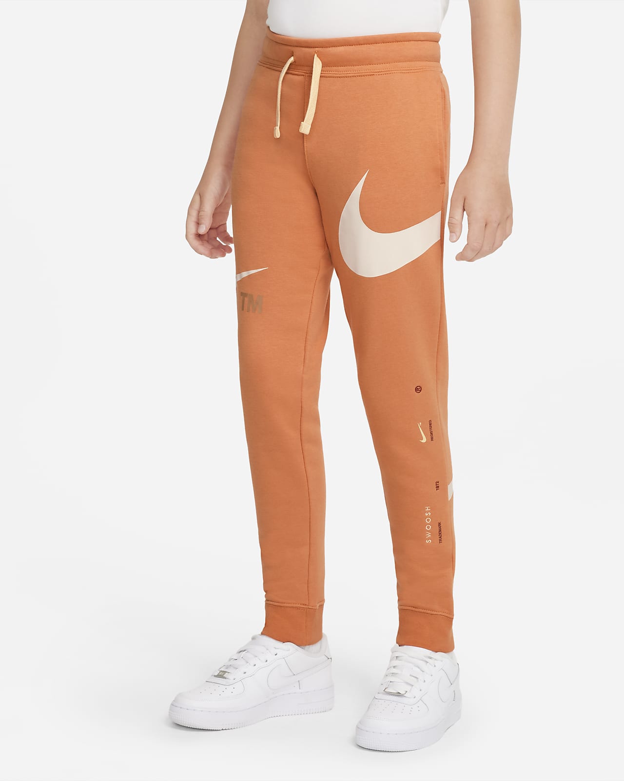 Pantalon en tissu Fleece Nike Sportswear Swoosh pour Garçon plus âgé