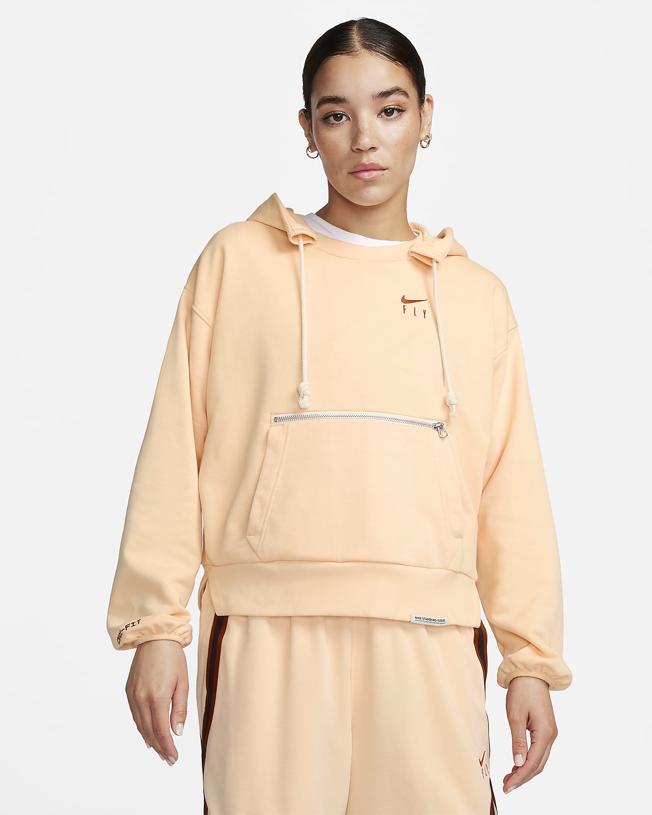Felpa pullover da basket con cappuccio Nike Dri-FIT Swoosh Fly Standard Issue – Donna
