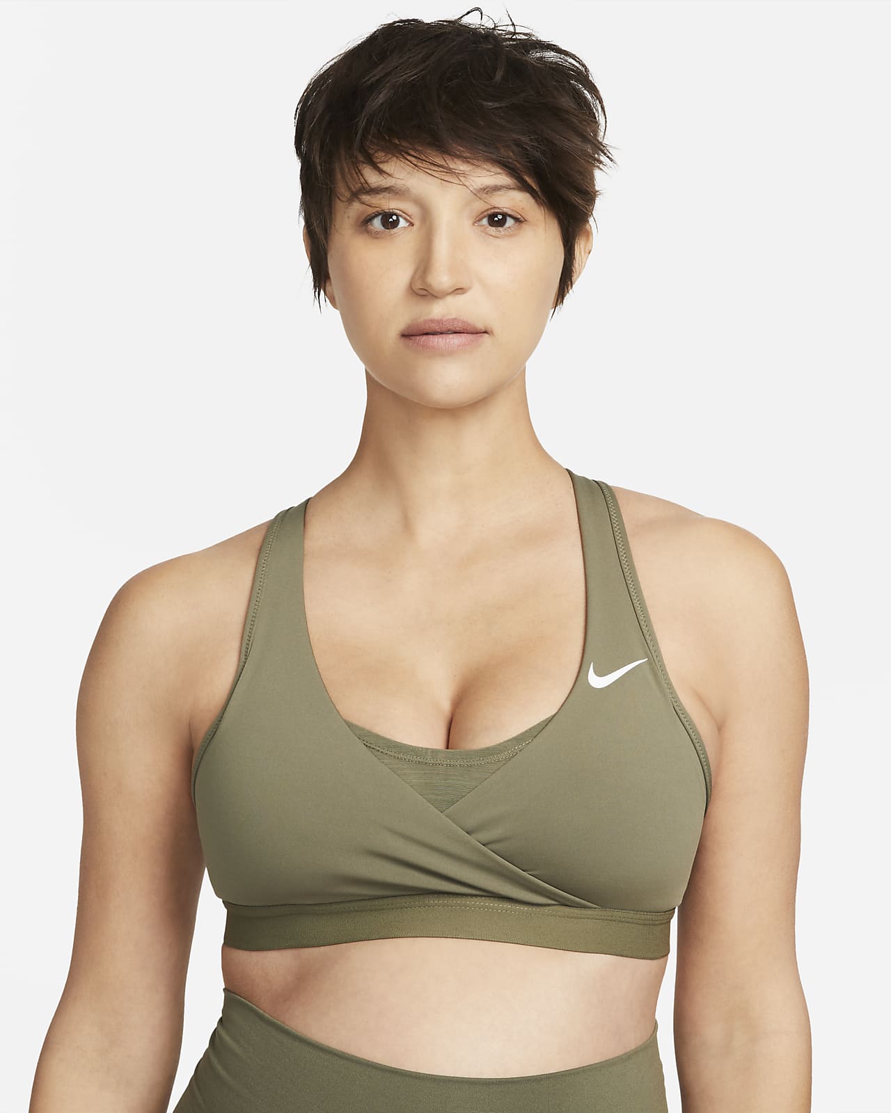 Bra deportivo con almohadillas de media sujeción para mujer Nike Dri-FIT Swoosh (M) (maternidad)