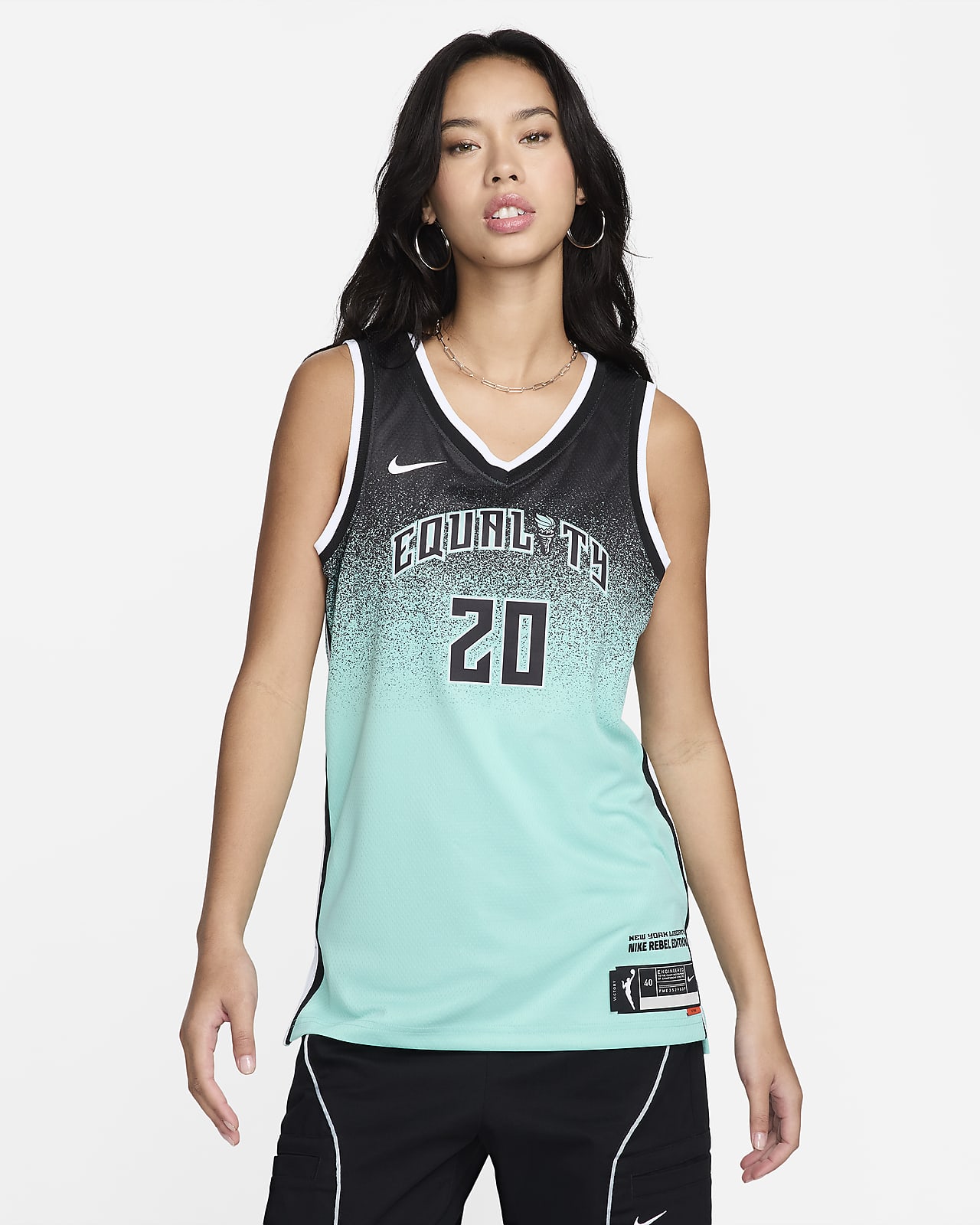 Jersey Nike Dri-FIT de la WNBA Victory Sabrina Ionescu New York Liberty 2023