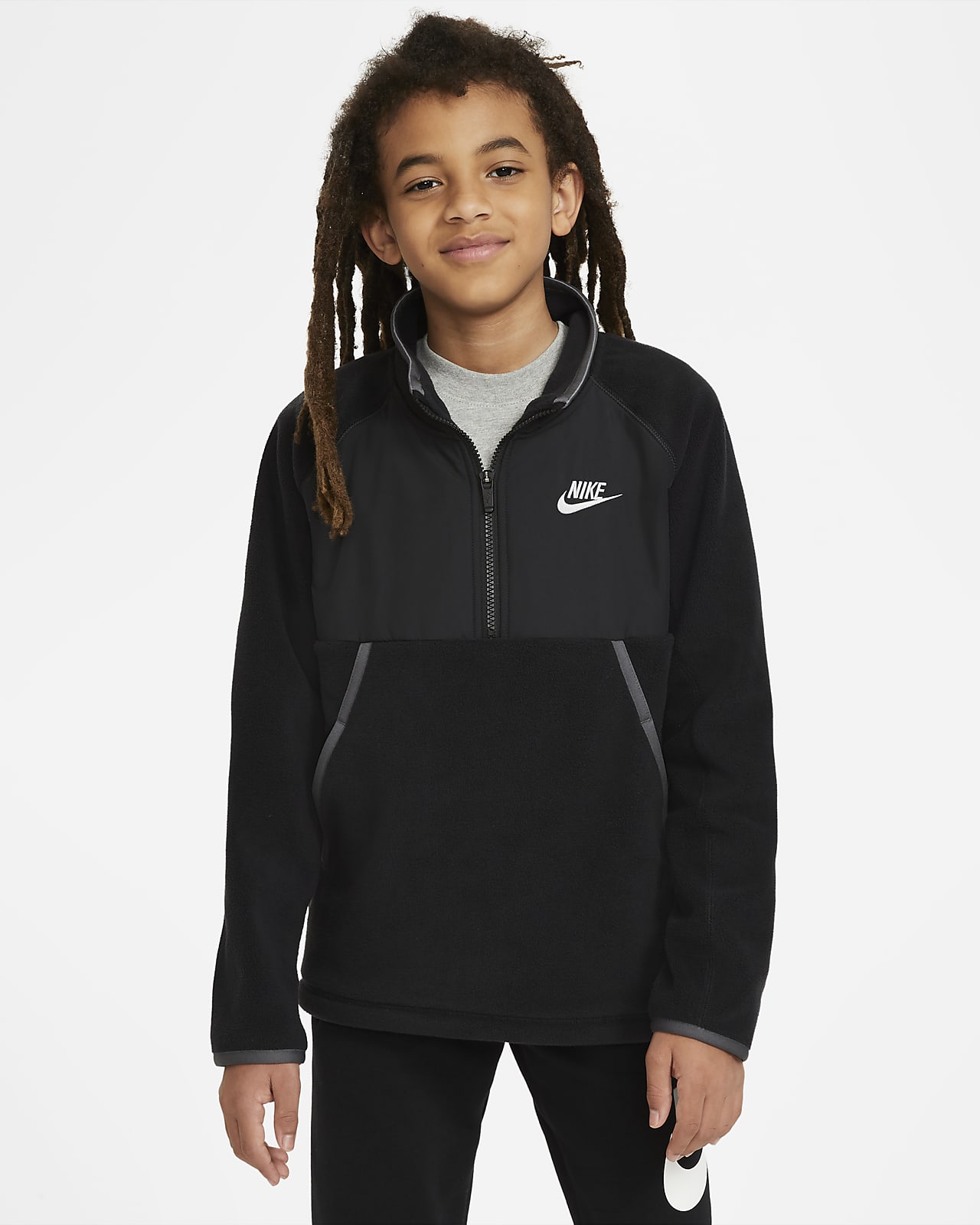 Nike Sportswear Older Kids' (Boys') 1/2-Zip Winterized Top