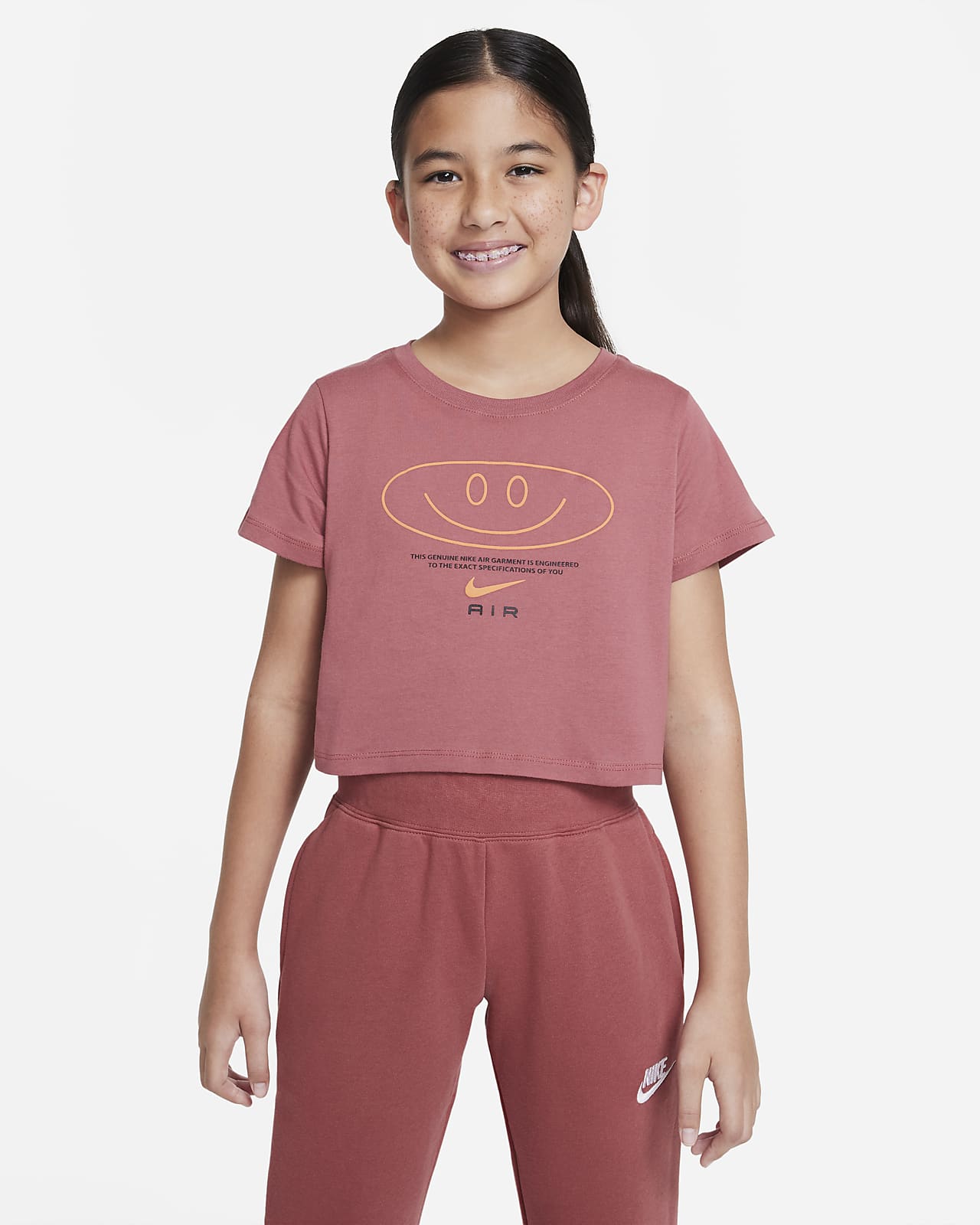 T-Shirt σε κοντό μήκος Nike Air για μεγάλα κορίτσια