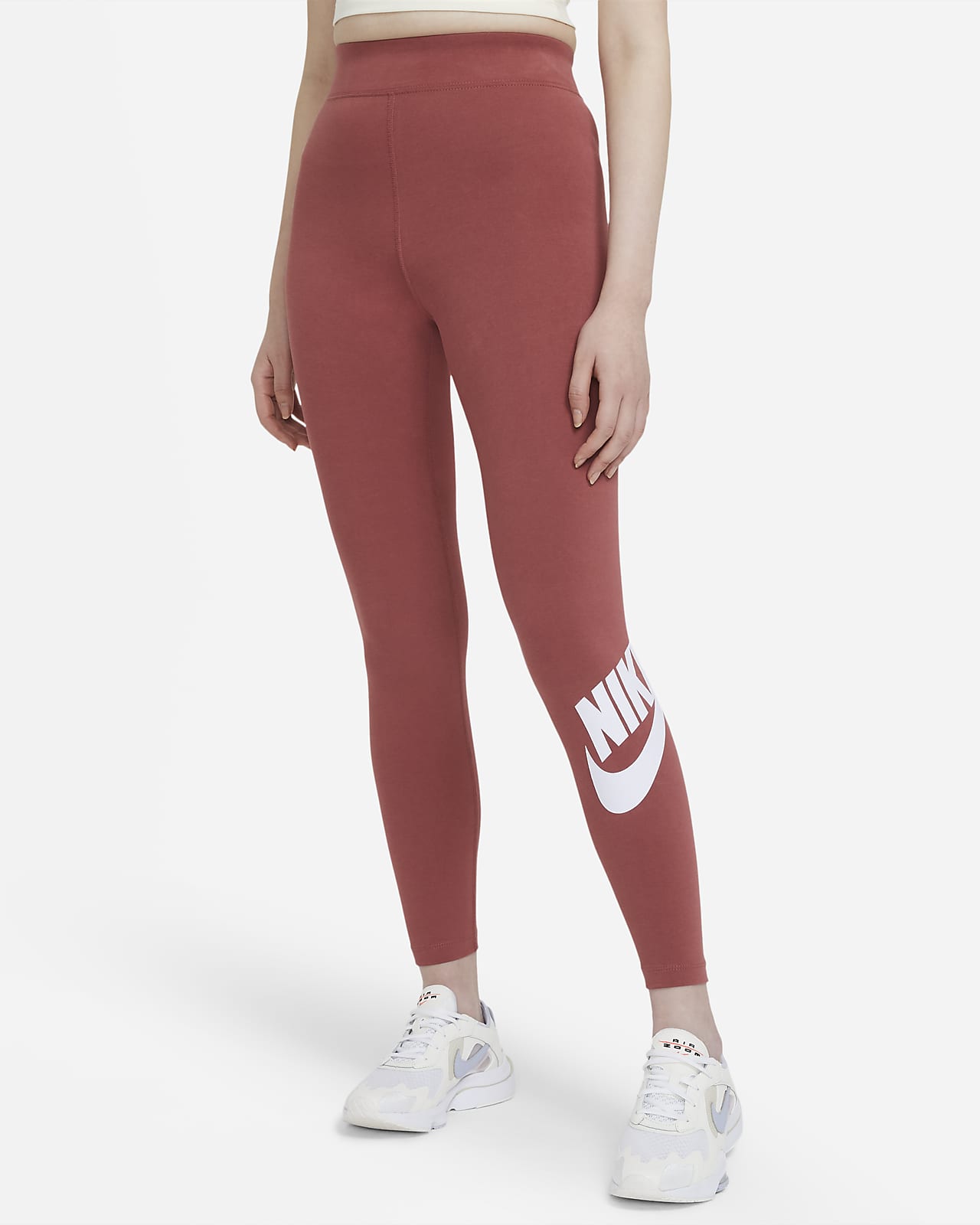 Nike Sportswear Essential Logo-Leggings mit hohem Bund für Damen