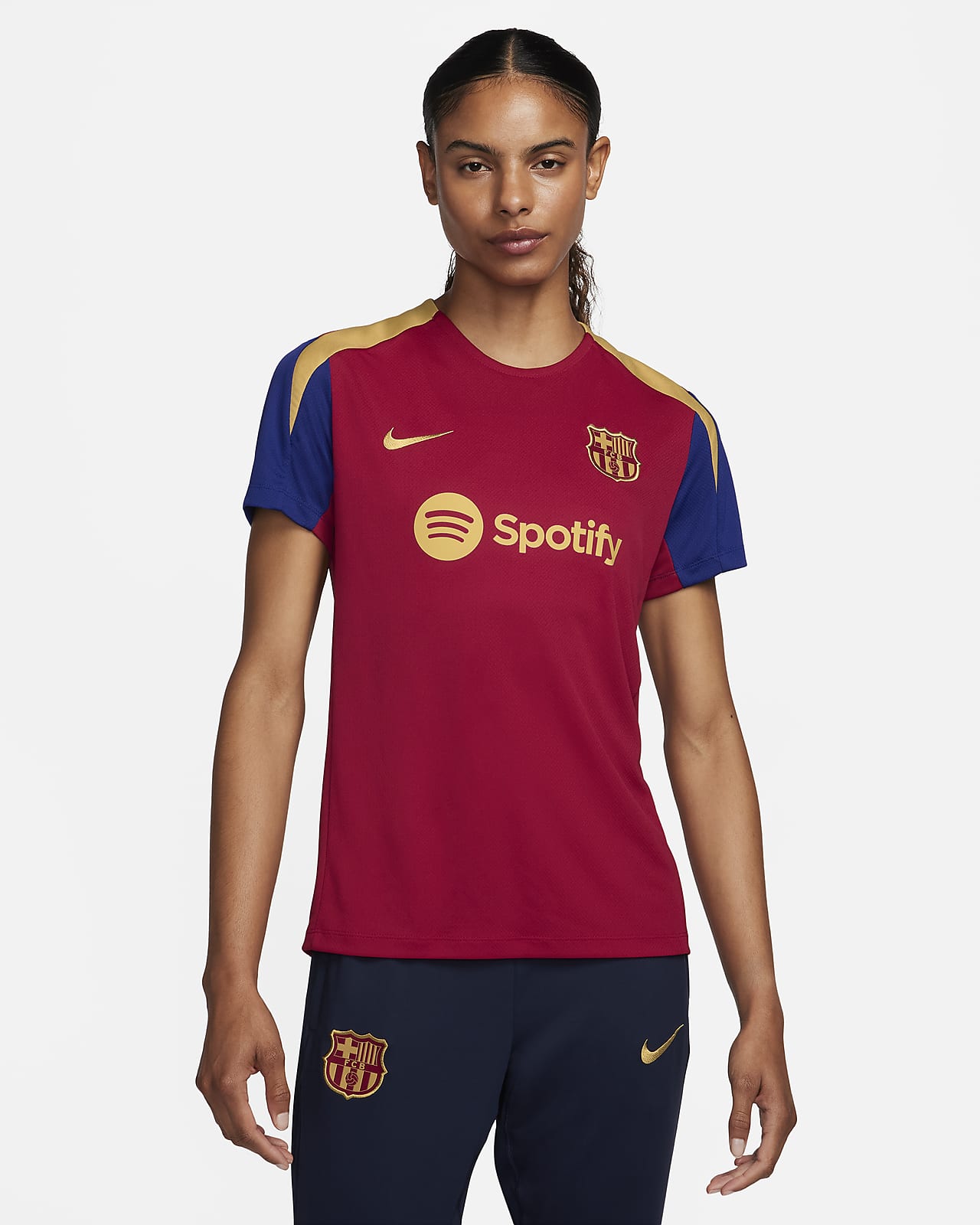 Strike FC Barcelona Camiseta de fútbol de tejido Knit Nike Dri-FIT - Mujer