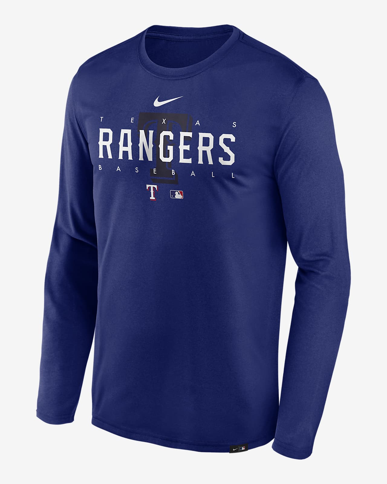 Nike Dri-FIT Team Legend (MLB Texas Rangers) Men's Long-Sleeve T-Shirt