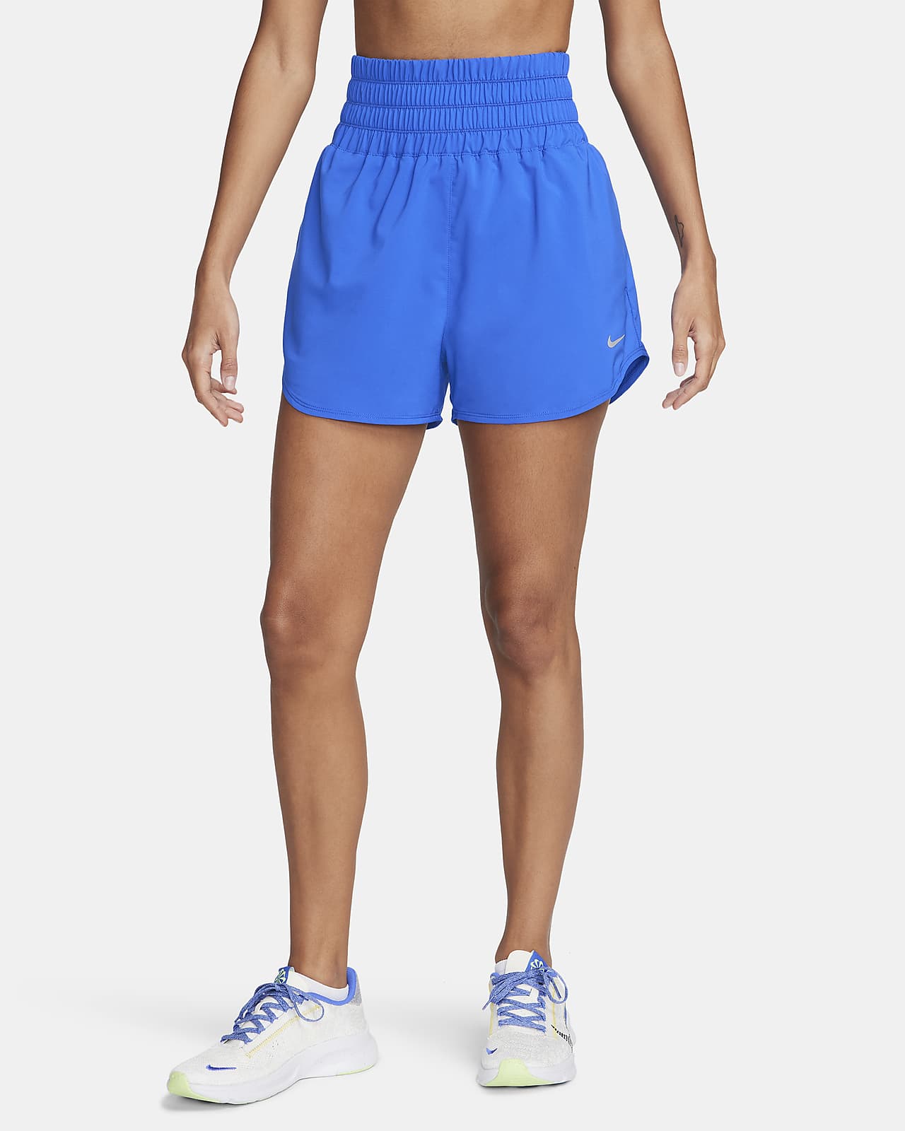 Nike One Pantalón corto de talle ultraalto con malla interior de 8 cm Dri-FIT - Mujer