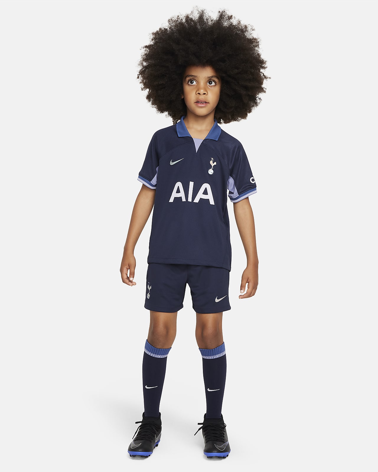 Segunda equipación Tottenham Hotspur 2023/24 Equipación de tres piezas Nike Dri-FIT - Niño/a pequeño/a