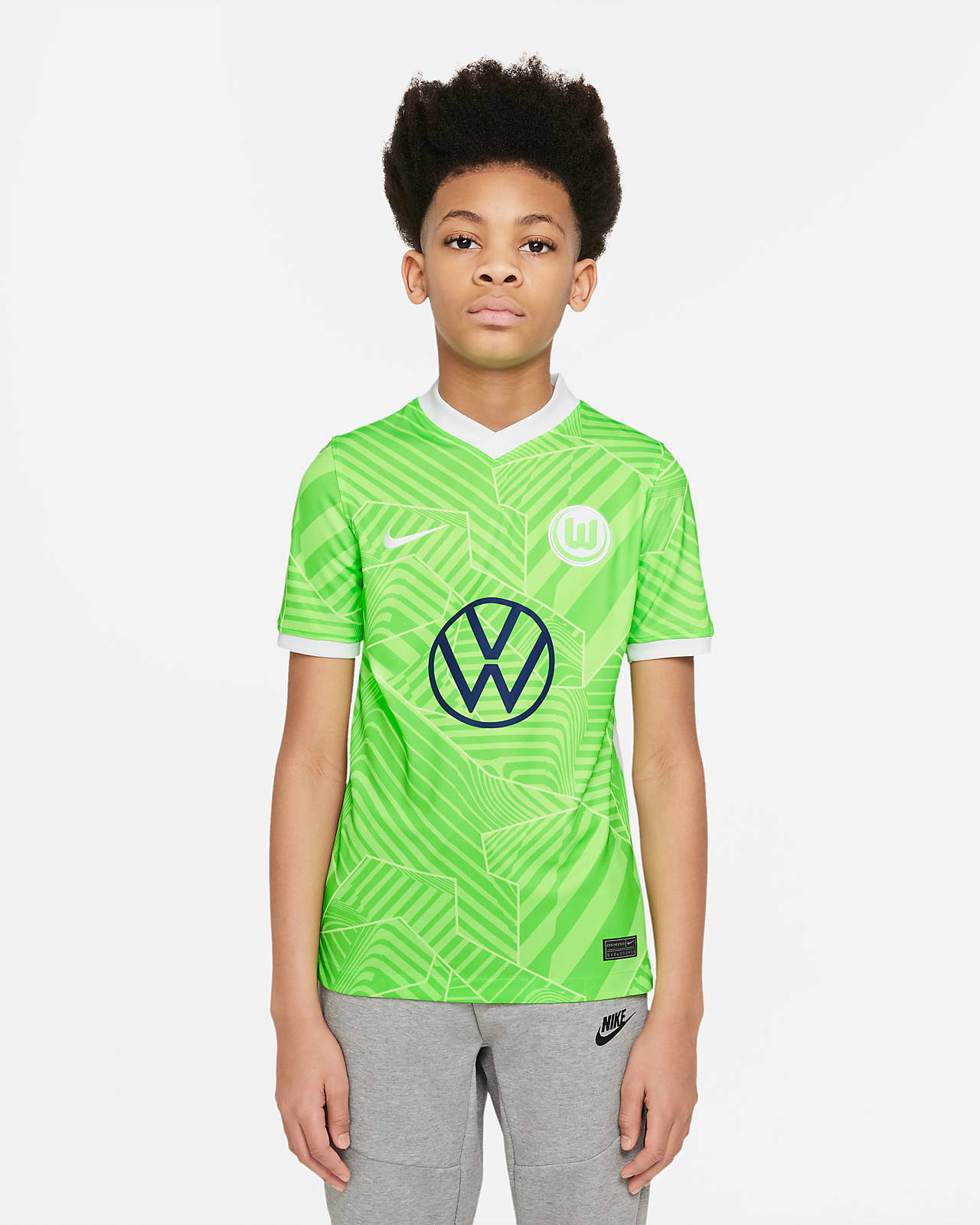 VfL Wolfsburg 2021/22 Stadium Home Older Kids' Football Shirt