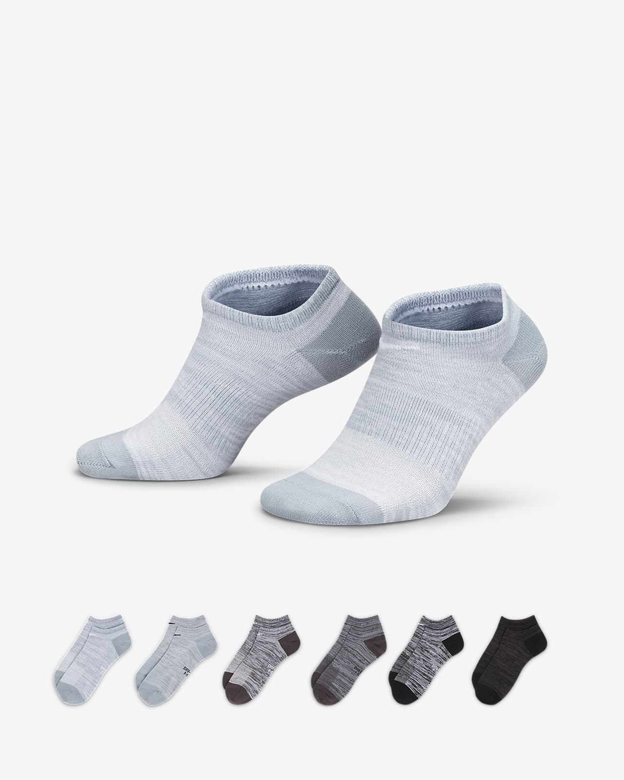 Nike Everyday Lightweight No-Show Training Socks (6 Pairs)