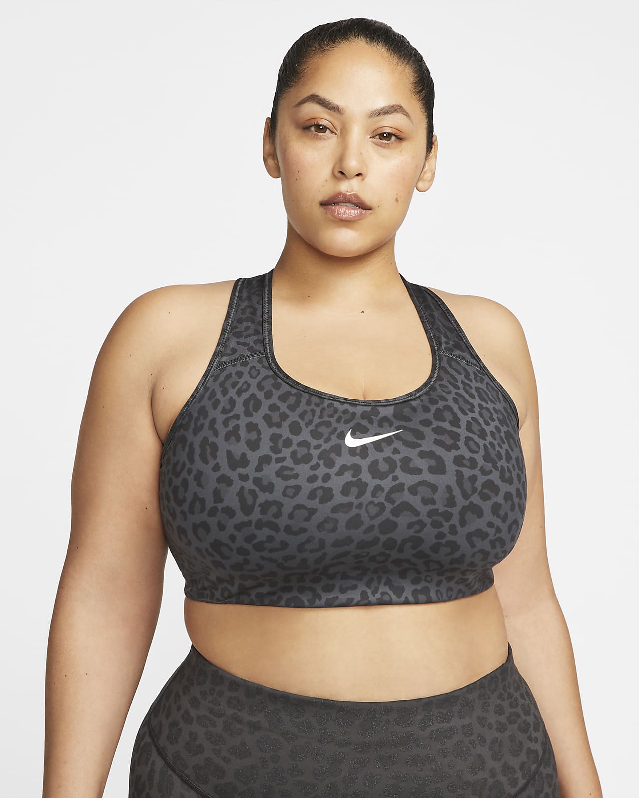 Nike Swoosh Women's Medium-Support Non-Padded Printed Sports Bra (Plus Size)